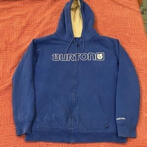 Burton small Sherpa Royal Blue Fleece-Lined Hoodie